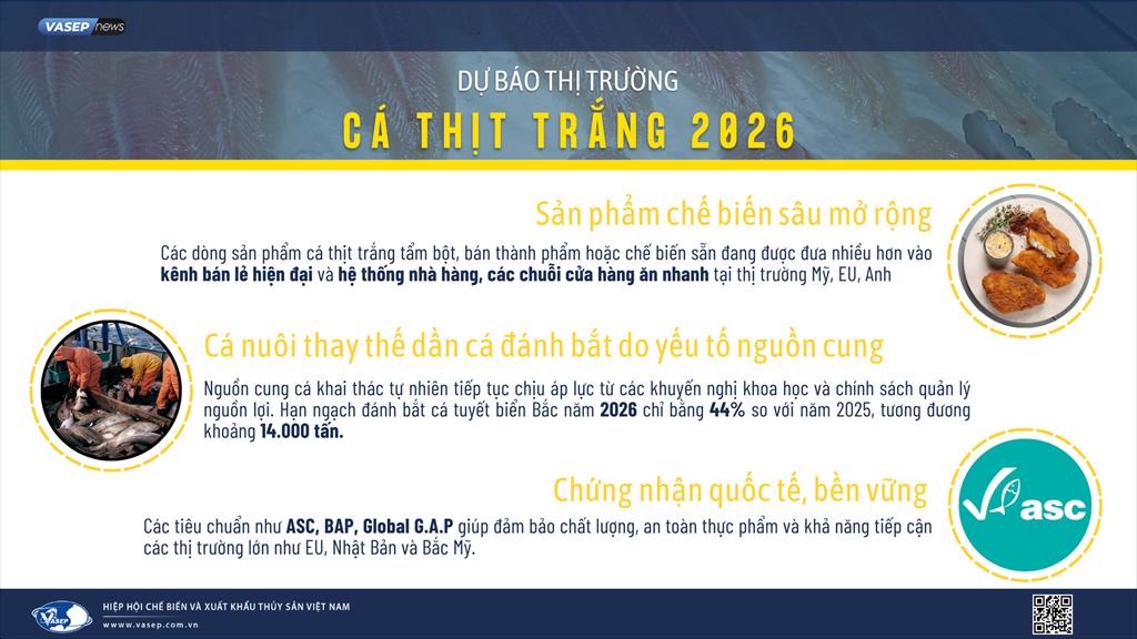 Xuất khẩu cá thịt trắng